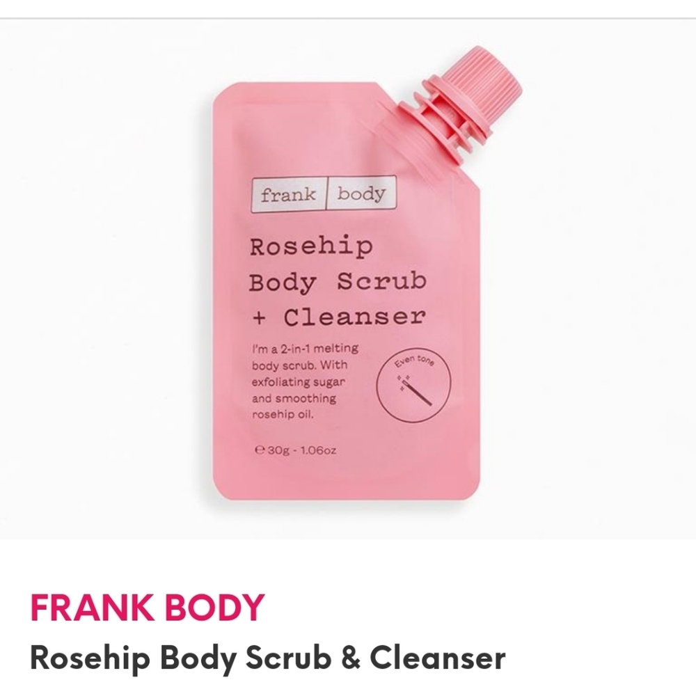 frank body Rosehip Body Scrub + Cleanser 30g